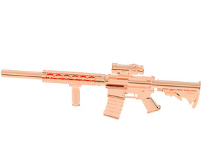 Machine gun isolated on transparent background. 3d rendering - illustration