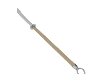 Medieval weapon isolated on transparent background. 3d rendering - illustration