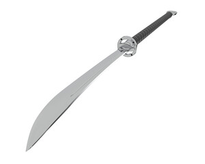 Medieval weapon isolated on transparent background. 3d rendering - illustration