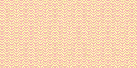 青海波文様　和柄の背景イラスト