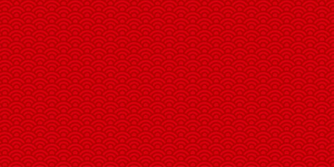 青海波文様　和柄の背景イラスト