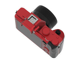 Naklejka premium Digital camera isolated on transparent background. 3d rendering - illustration