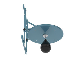 Punching bag isolated on transparent background. 3d rendering - illustration