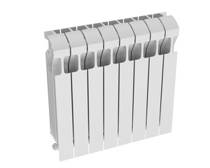 Radiator isolated on transparent background. 3d rendering - illustration