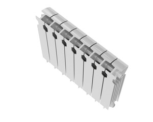 Radiator isolated on transparent background. 3d rendering - illustration