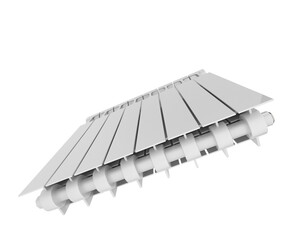 Radiator isolated on transparent background. 3d rendering - illustration