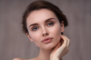 Captivating Beauty: This stunning model graces the frame with her youthful and alluring looks. Her flawless skin, accentuated by expert makeup application, radiates a natural glow.