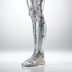 technological modern prosthetic leg, robot