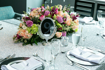 Reception Of Social Events; Tables Decorated For Events: Parties, Birthdays, Weddings, And Other Events.