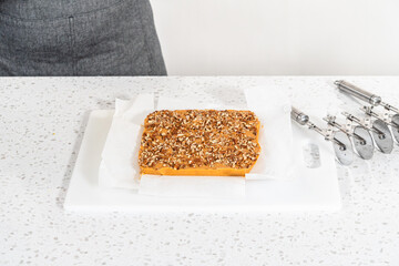 Pumpkin spice fudge with pecans