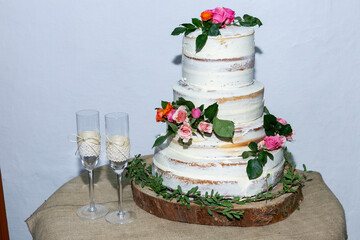 Social Events; Tasty Decorated Cake For Party Or Celebration