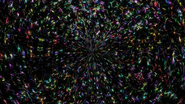 Colorful psy rotating ring stage visuals motion background vj loop