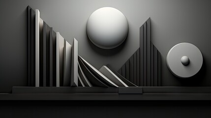 Minimalistic black and white Backdrop - Abstract elegant art design Background - Black and White Minimalism Wallpaper created with Generative AI Technology