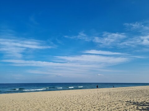 Fantastic winter beach. Yangyang beach in Gangwon-do, Korea