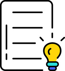 innovation idea proposal flat line icon
