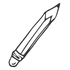 Pencil vector sketch drawing in doodle style