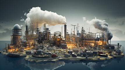 oil refinery factory