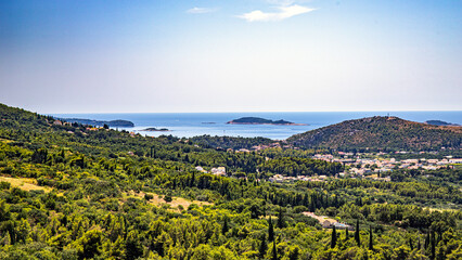 Dubrovnik in adriatic mediterranean sea  in south croatia