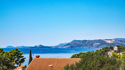Dubrovnik in adriatic mediterranean sea  in south croatia