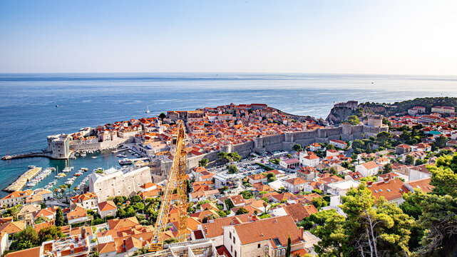 Dubrovnik in adriatic mediterranean sea  in south croatia