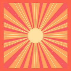 sunny art minimalist light sun sunbeam graphic ray sunlight design. Generative AI.