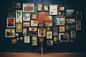 Artistic illustration of framed souvenirs, symbolizing collective beauty on World Photography Day