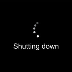 shutting down process icon.  circle sign.