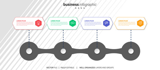 Infographic design template. Creative concept with 4 steps
