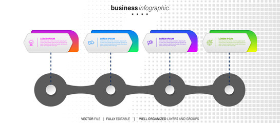 Infographic design template. Creative concept with 4 steps
