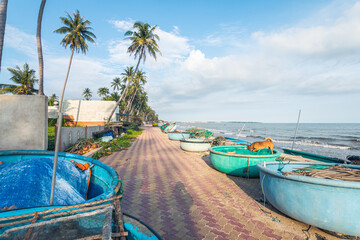 Fototapeta na wymiar views of mui ne fishing town, vietnam