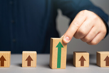 Become better than your competitors. Pull up indicators. Best economic result. Unsurpassed productivity, high rates of profit. Successful management model. Increasing income. Growing businesses