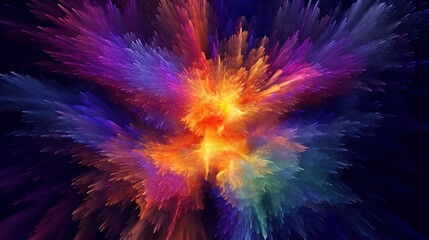 abstract background of digital colorful paint Generative AI, AI Generated