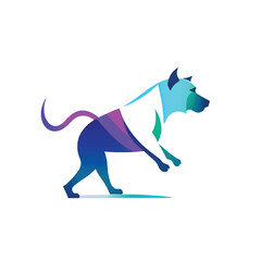 Dynamic dog logo vector illustration character cartoon