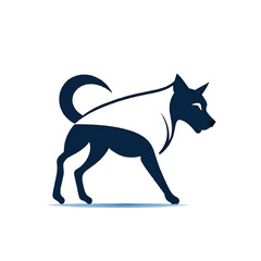 Dynamic dog logo vector illustration character cartoon