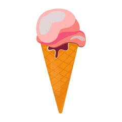 ice cream dessert icon illustration