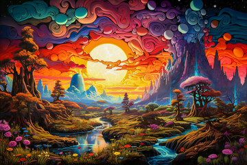 Psychedelic landscape