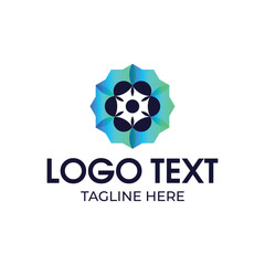 abstract floral logo design