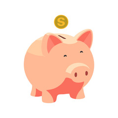  a piggy bank. Vector illustration