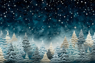 Abstract New Year, Christmas background. Winter holidays. Winter landscape