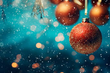 Abstract New Year, Christmas background. Winter holidays. Christmas decorations