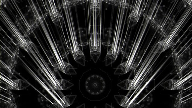Flashing multi dimensional effect on black motion background VJ Loop