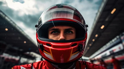Fotobehang Formule 1 Countdown to Victory: F1 Driver Ready to Race