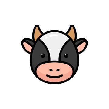 Simple Cow lineal color icon. The icon can be used for websites, print templates, presentation templates, illustrations, etc