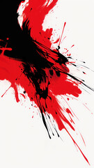 Japanese-inspired seamless background with bold black and red ink strokes