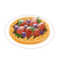 dessert with strawberries