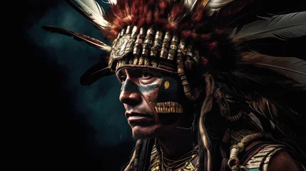 Fotobehang super inca warrior. Created with Generative AI. © lchumpitaz