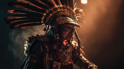 Fotobehang super inca warrior. Created with Generative AI. © lchumpitaz