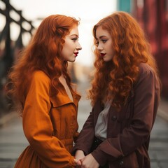 Two young women who love each other