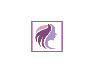 Beauty hair salon logo design for business with golden gradient color concept Premium Vector 1