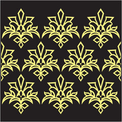 Vector illustration for Indonesian Riau Malay motif pattern, namely " basic pattern (pucuk bersusun), and variations (tunas bersusun)", suitable for batik motifs, clothing motifs, decorations.